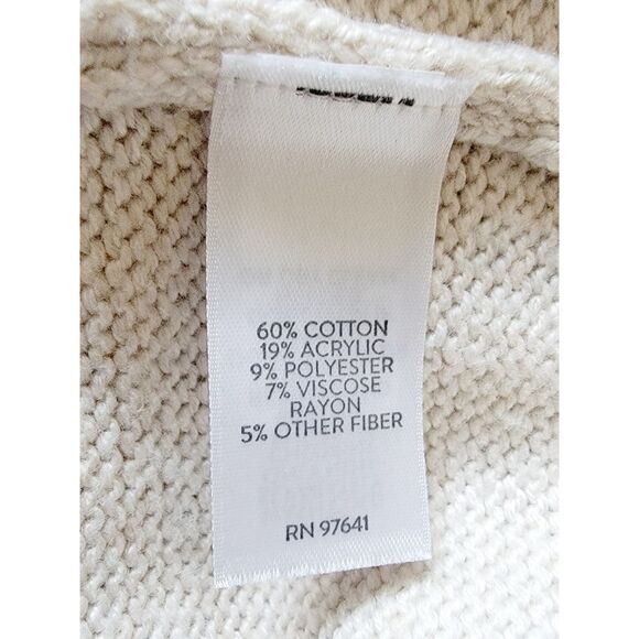 J. Jill SP Nordic Sweater Women's Raglan Long Sleeve Pullover Oatmeal Size SPet - Picture 6 of 6